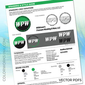 Wilkinson's Pressure Washing - Vector Branding & Style Guide with New Logo Design & Use
