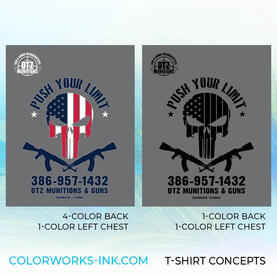 DTZ's Punisher 1-Color & 4-Color T-Shirt Art Concepts